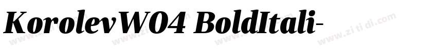 KorolevW04 BoldItali字体转换